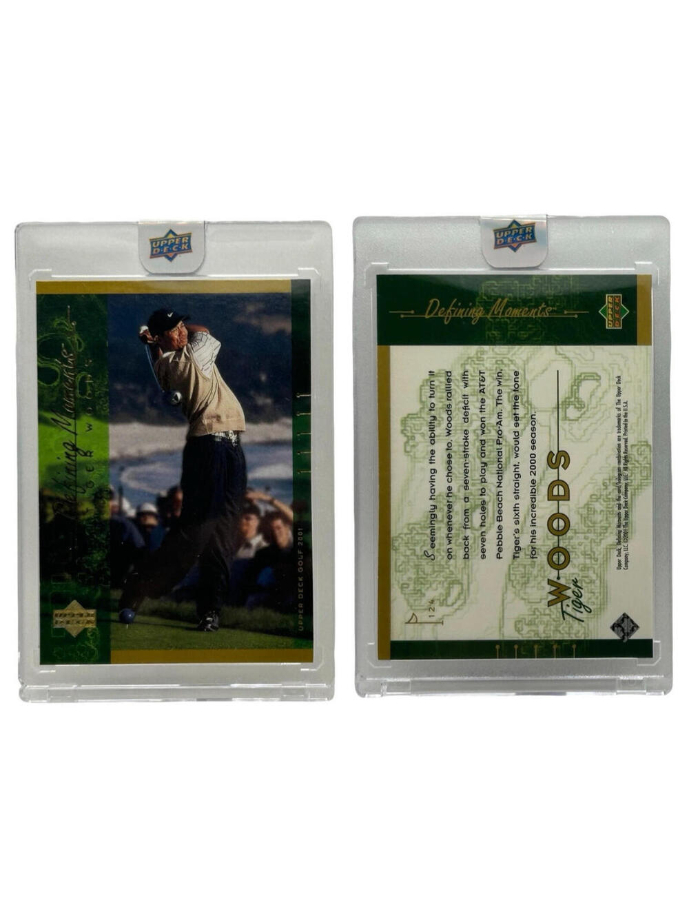 2001 Upper Deck Golf #124 Tiger Woods Rookie Card (RC)
